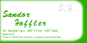 sandor hoffler business card